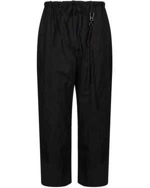 Song For The Mute Pantalon Droit Hakama À Lien De Resserrage - Black