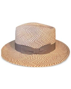 PALMARA HATS The Theatre One Zig-Zag Straw Hat - Pink