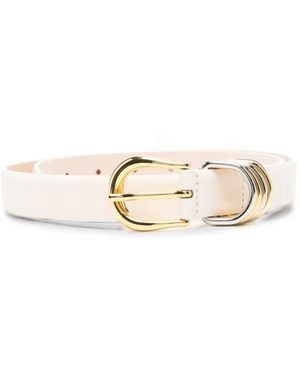 DEHANCHE Hollyhock Mix Two-Tone Buckle Belt - Metallic