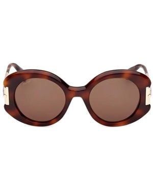 Max Mara Eyewear Round-Frame Sunglasses - Brown