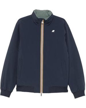 K-Way Logo-Patch Reversible Jacket - Blue