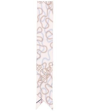 Vivienne Westwood Printed Scarf - White