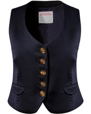 Alejandra Alonso Rojas Weste Mit V-Ausschnitt - Blau