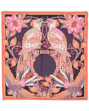 Ferragamo Animal-Print Scarf - Pink