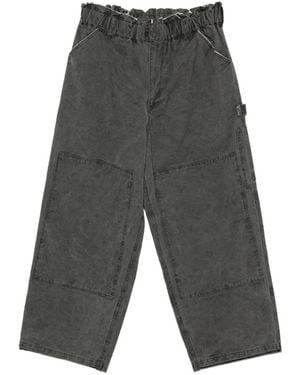 Camiel Fortgens Panelled Washed-Effect Trousers - Grey