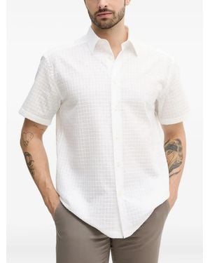 BOSS Textured Short-Sleeve Shirt - White