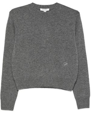 Sporty & Rich Crystal-Embellished Jumper - Grey