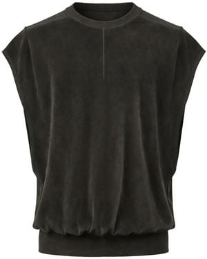 Thom Krom Round-Neck Cap-Sleeve T-Shirt - Black