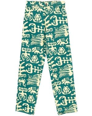 Charles Jeffrey Jeans Met Abstracte Print - Groen