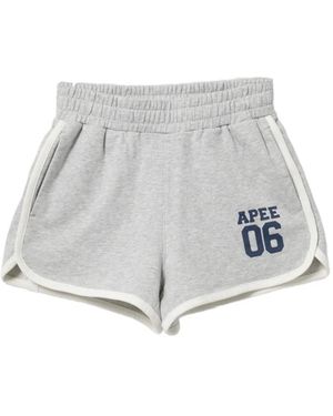 AAPE BY A BATHING AP Logo Printed Shorts - White