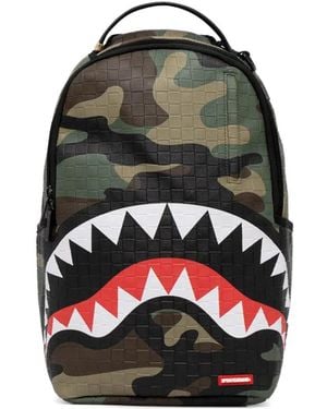 Sprayground Camouflage Shark Backpack - Black