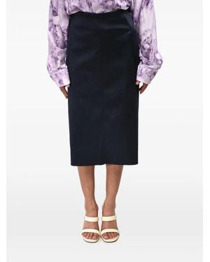 Off-White c/o Virgil Abloh Satin A-Line Midi Skirt - Black