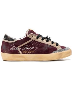 Golden Goose Super-Star Penstar "Wine/ Trainers - Brown
