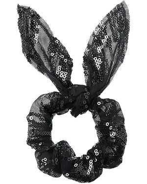 Maison Michel Dorothea Sequinned Hair Band - Black