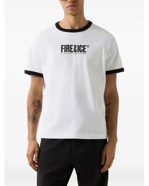 Bogner Fire + Ice Puya Logo-Print Ringer T-Shirt - White