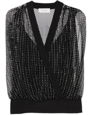 Sportmax Haut Spxtaro À Ornements En Cristal - Black