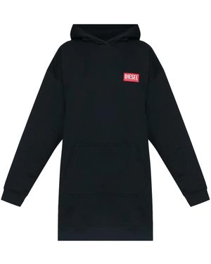 DIESEL D-boxt パーカーワンピース - ブラック