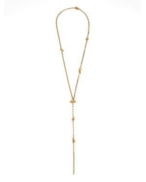 Jil Sander Collar De Cadena Con Nudo - Blanco