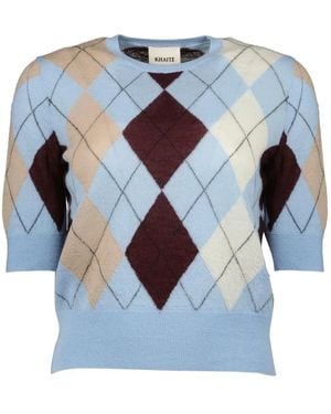 KHAITE Anders Argyle Sweater - ブルー