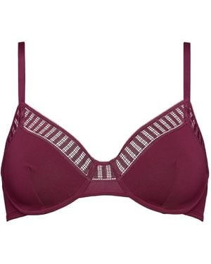 Eres Stripe-Lace Bra - Purple