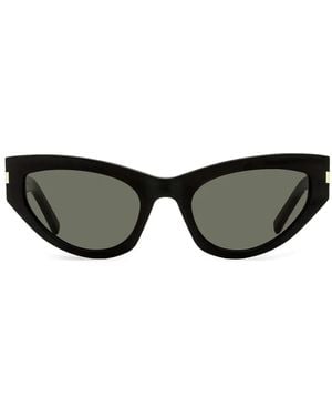 Saint Laurent Lunettes De Soleil Sl214 À Monture Papillon - Noir