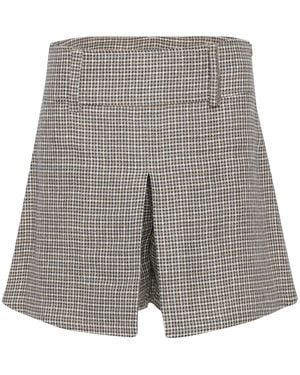 Brunello Cucinelli Check-Print Shorts - Grey
