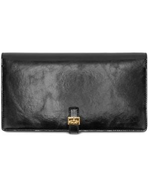 Ganni Logo-Buckle Wallet - Grey