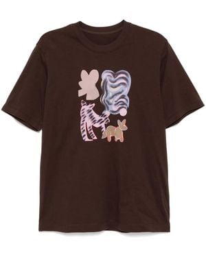 JNBY Cats-Printed T-Shirt - Brown