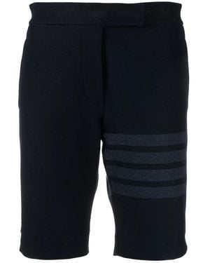 Thom Browne 4-Bar Stripe Twill Shorts - Blue