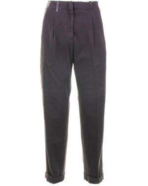 Peserico Pleated-Cuffed Pants - Blue