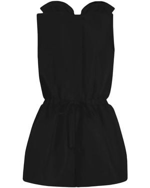 Patou Open-Back Playsuit - Black