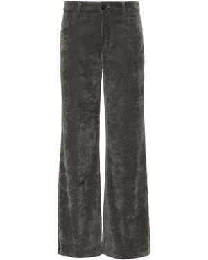 ERMANNO FIRENZE Logo-Patch Palazzo Trousers - Grey