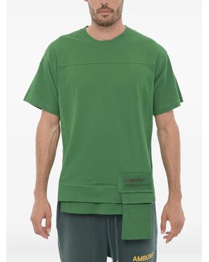 Ambush Logo-patch Waist-pocket T-shirt - Green