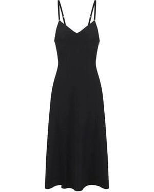 Elisabetta Franchi Midikleid mit Schnürung - Schwarz