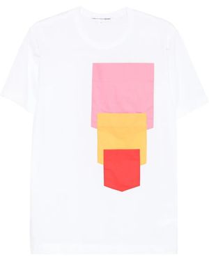 Comme des Garçons Crewneck Graphic T-Shirt - Pink