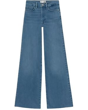 FRAME Vaqueros Le Easy Flare Raw - Azul