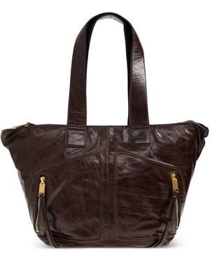 AllSaints Jean Rey Leather Tote Bag - Brown