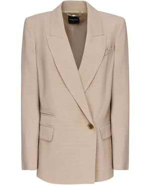 Marciano Double-Breasted-Button Blazer - Natural