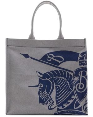 Burberry Ekd Canvas Tote Bag - Blue