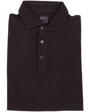 Fedeli Cotton Polo Shirt - Black
