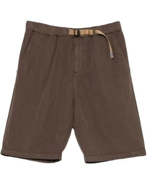 White Sand Pantalones Cortos Con Cinturilla Elástica - Marrón