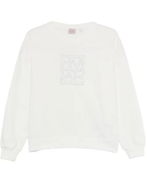 Marella Embellished Sweat - White
