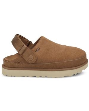 UGG Goldenstar Suede Clogs - Brown