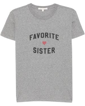 FAVORITE DAUGHTER Graphic-Print Crew-Neck T-Shirt - Grey