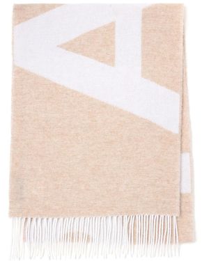 A.P.C. Gestrickter Schal Mit Fransen - Natur