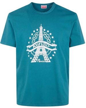 KENZO Eiffel Tower T-Shirt - Blue