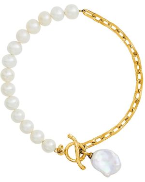 Dower & Hall Pearl Chain Bracelet - Metallic