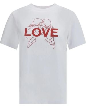 Fiorucci Kissing Angels Love Print T-Shirt - White