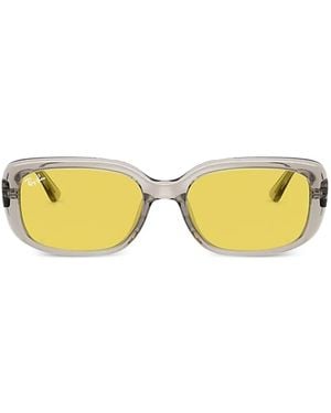 Ray-Ban Gafas de sol con montura rectangular - Amarillo