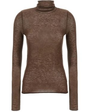 Pinko Sequin-embellished high-neck top - Marrón